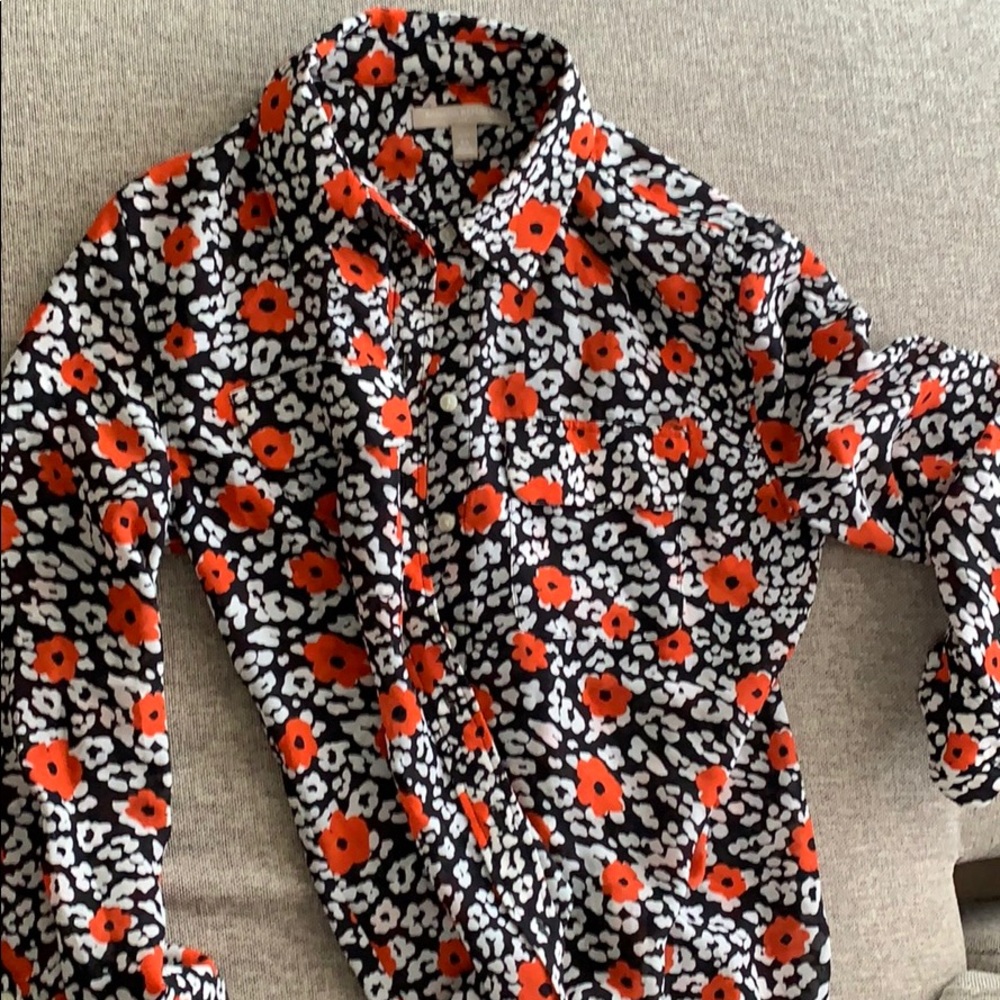 Banana republic floral blouse